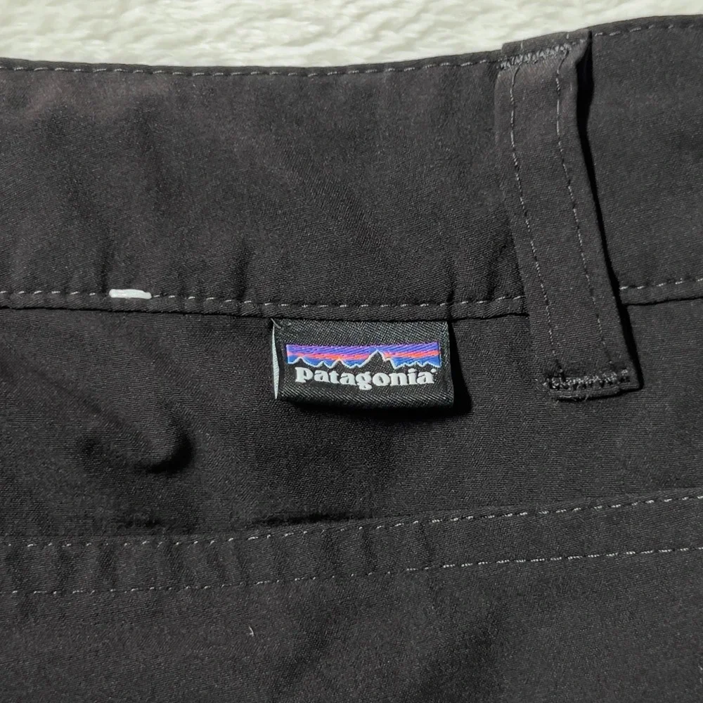 Patagonia Skyline Traveler Pants Women Sz 12 Black Ankle Zip Hiking Outdoor